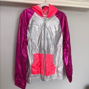 Silver and Pink Hooded Jacket
